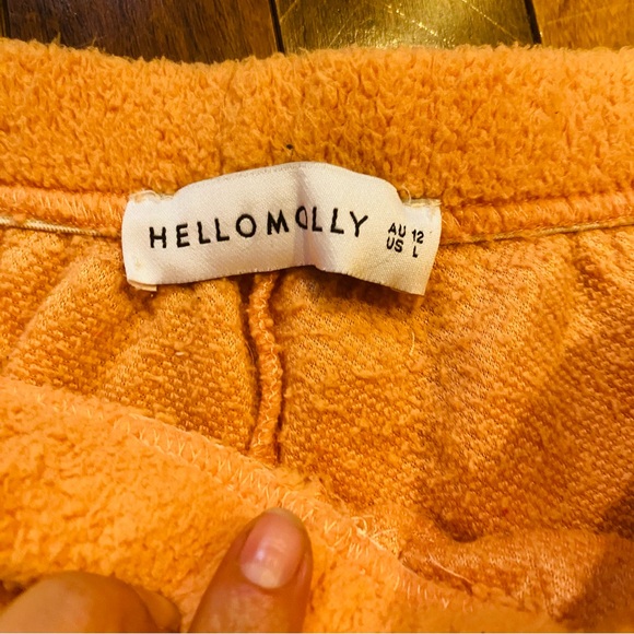 ⭐️ HELLO MOLLY Orange Burning Up Fuzzy Shorts - Picture 7 of 7